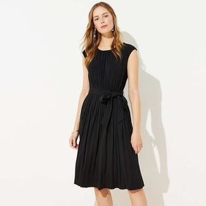 Loft pleated midi dress